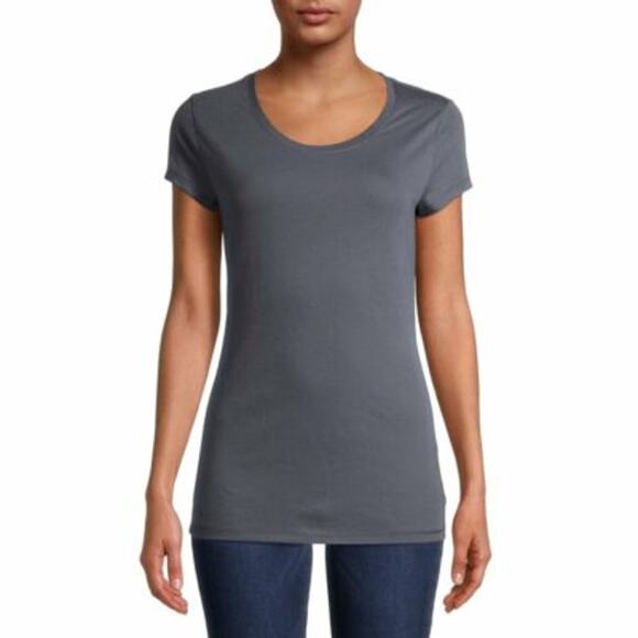 No Boundaries Gray Crew Neck Short Sleeve T-Shirt Junior's Size Small 3-5 - Picture 1 of 6